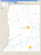 St. Helena County Wall Map Basic Style
